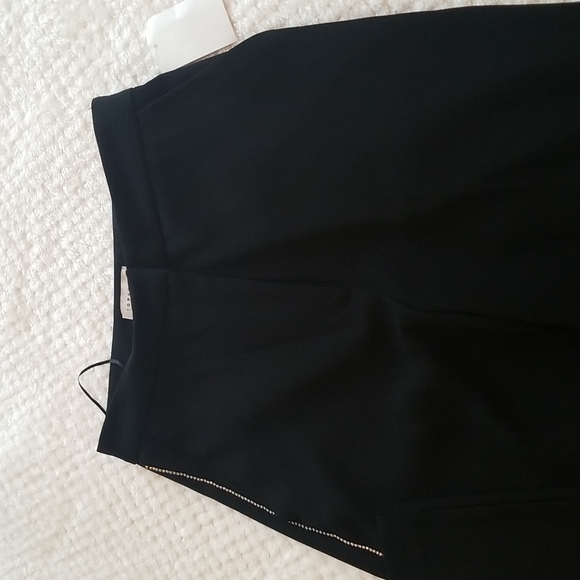NWT black, wide leg, tuxedo style pants - Picture 3 of 7